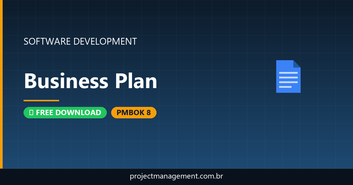 Business Plan Software Development Project — PMBOK 8 Example