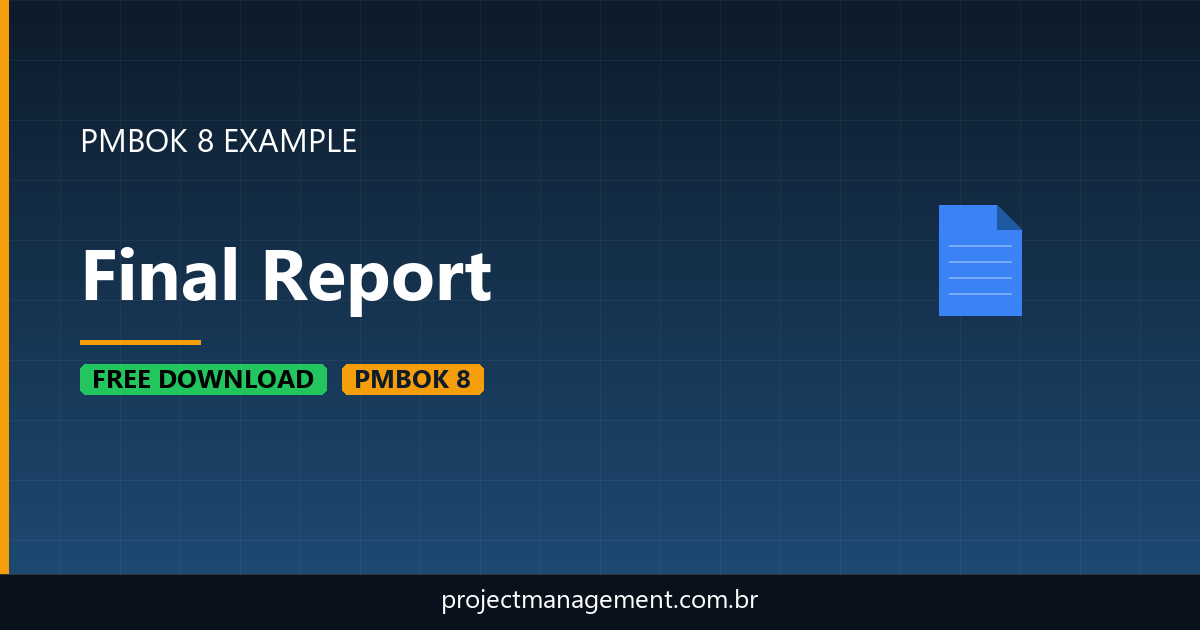Final Report Example — Website Launch Project | PMBOK 8