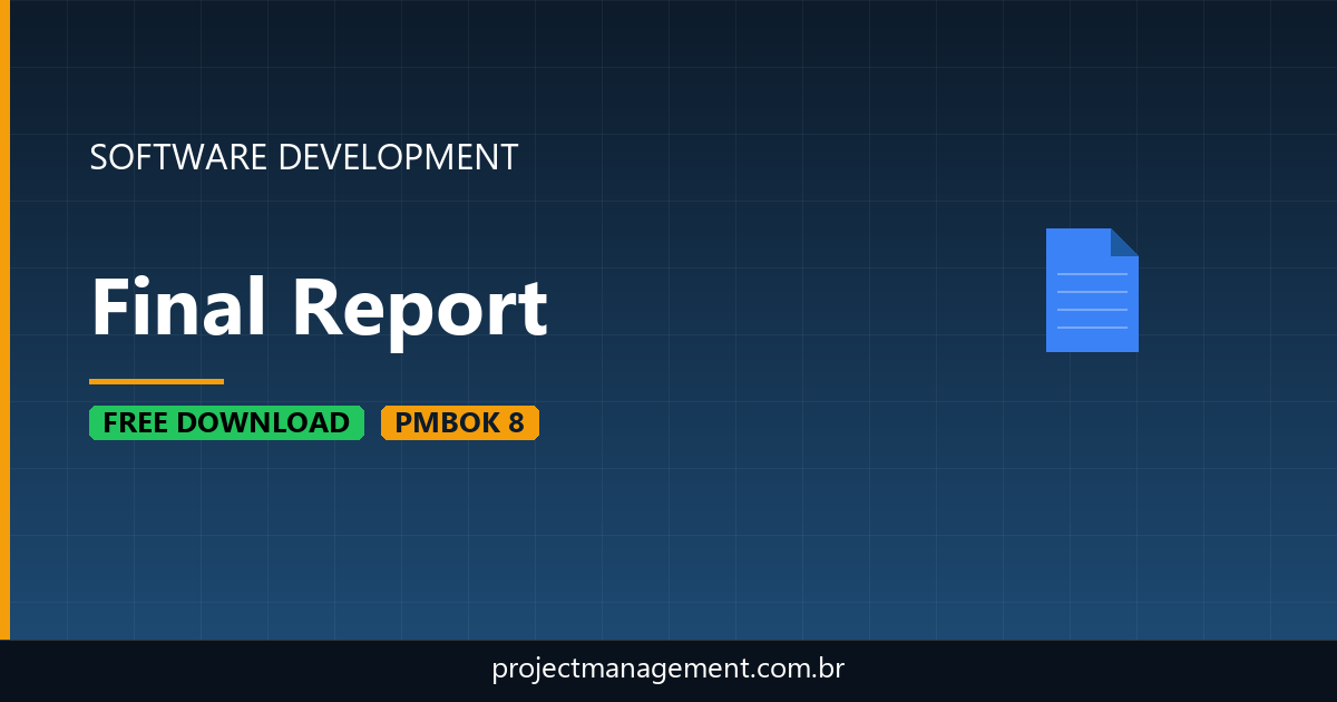 Final Report Software Development Project — PMBOK 8 Example