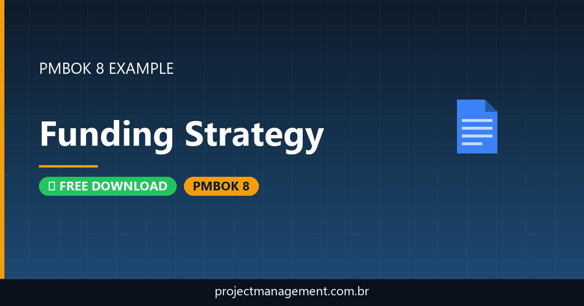 Funding Strategy Example — Website Launch Project — PMBOK 8 Example