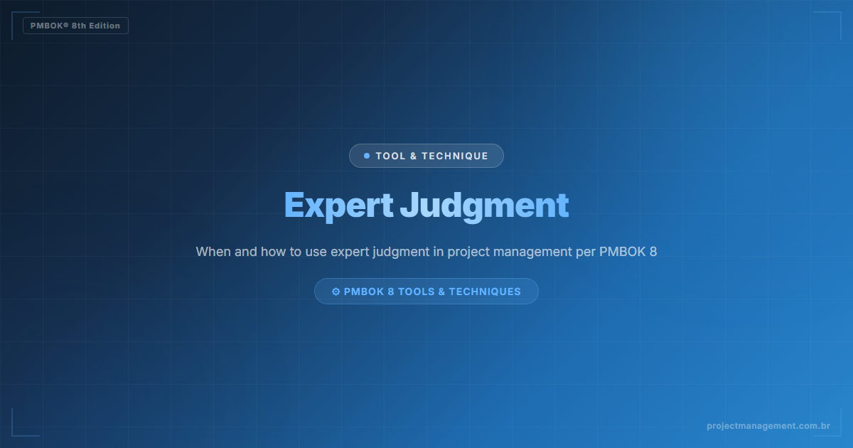expert judgment - Expert Judgment in PMBOK 8: When & How to Use It