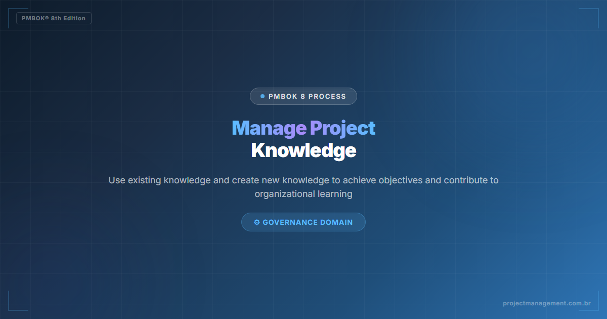 Manage Project Knowledge in PMBOK 8 — Complete Guide