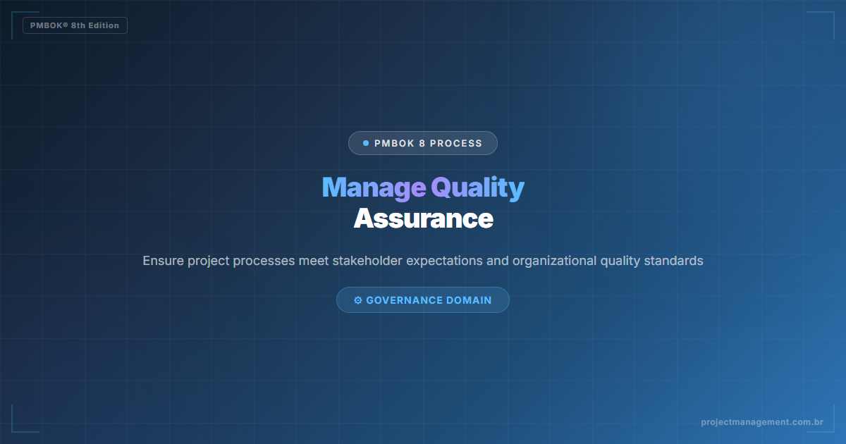 Manage Quality Assurance in PMBOK 8 — Complete Guide