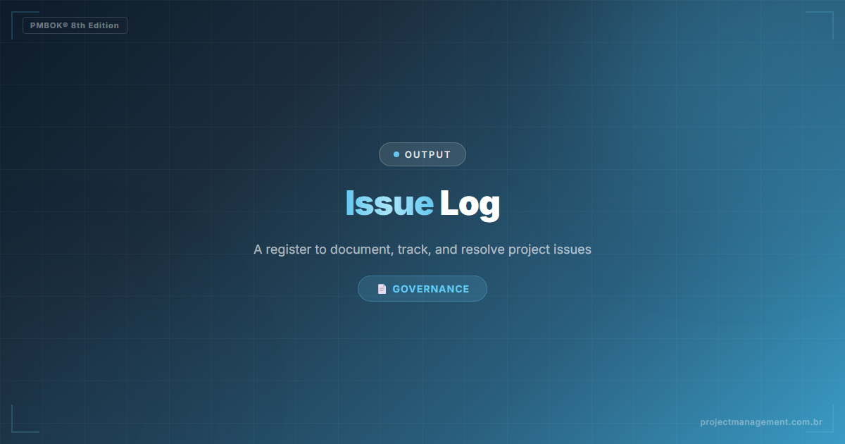 Issue Log PMBOK 8