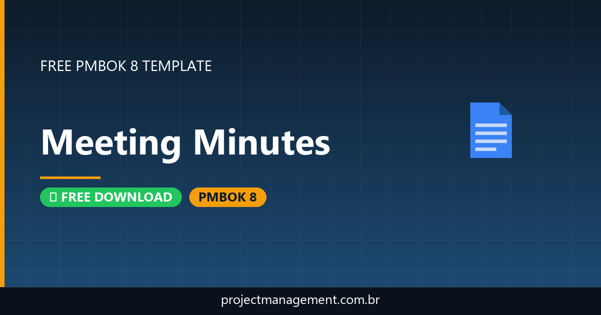 Meeting Minutes Template — Free Download PMBOK 8