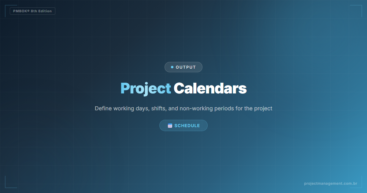 Project Calendars PMBOK 8