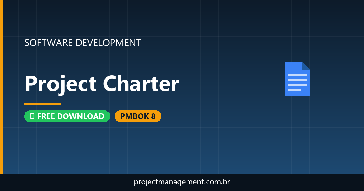 Project Charter Software Development Project — PMBOK 8 Example
