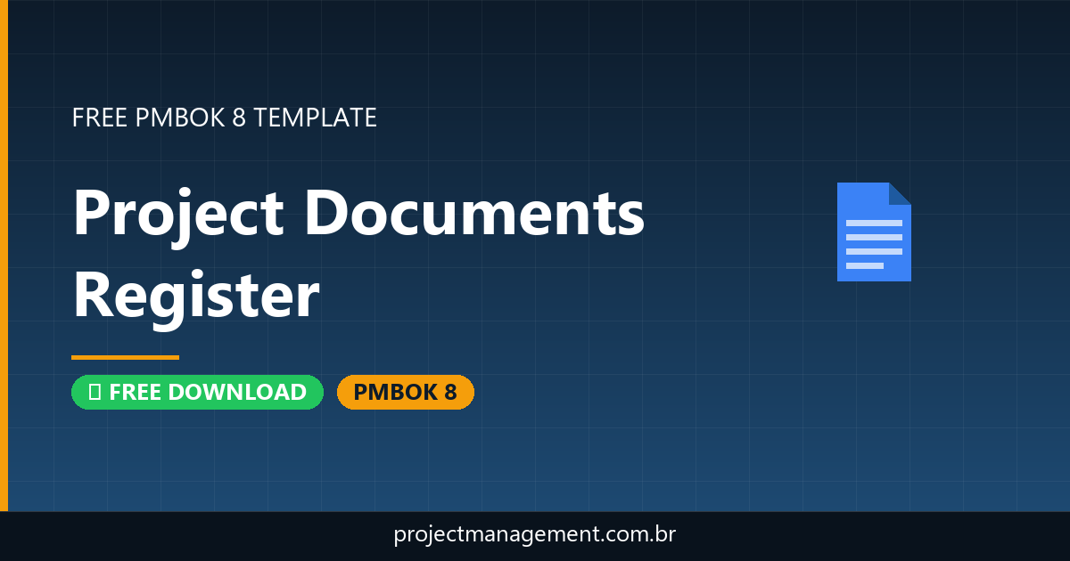 Project Documents Register Template — Free Download PMBOK 8