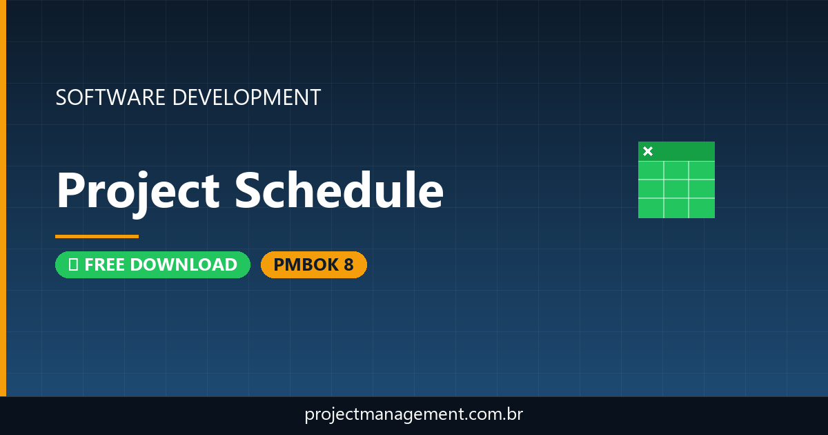 Project Schedule Software Development Project — PMBOK 8 Example
