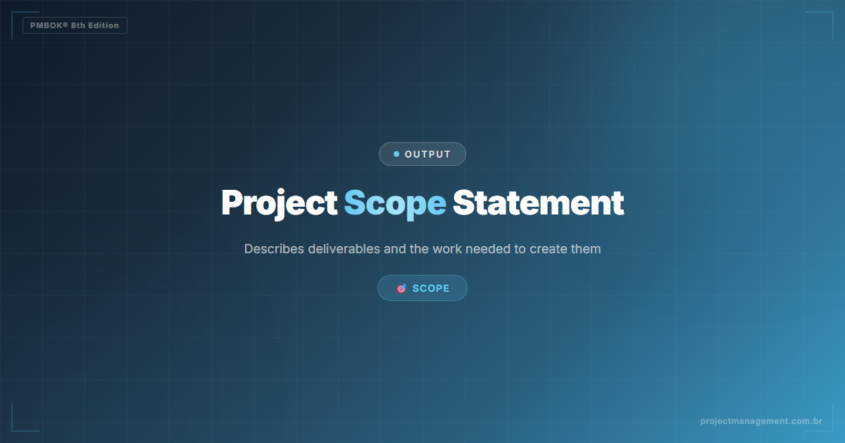 Project Scope Statement PMBOK 8