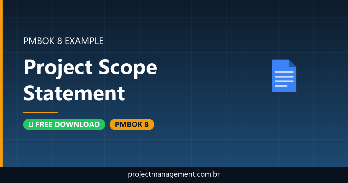 Project Scope Statement Example — Website Launch Project — PMBOK 8 Example
