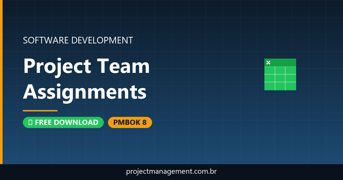 Project Team Assignments Software Development Project — PMBOK 8 Example
