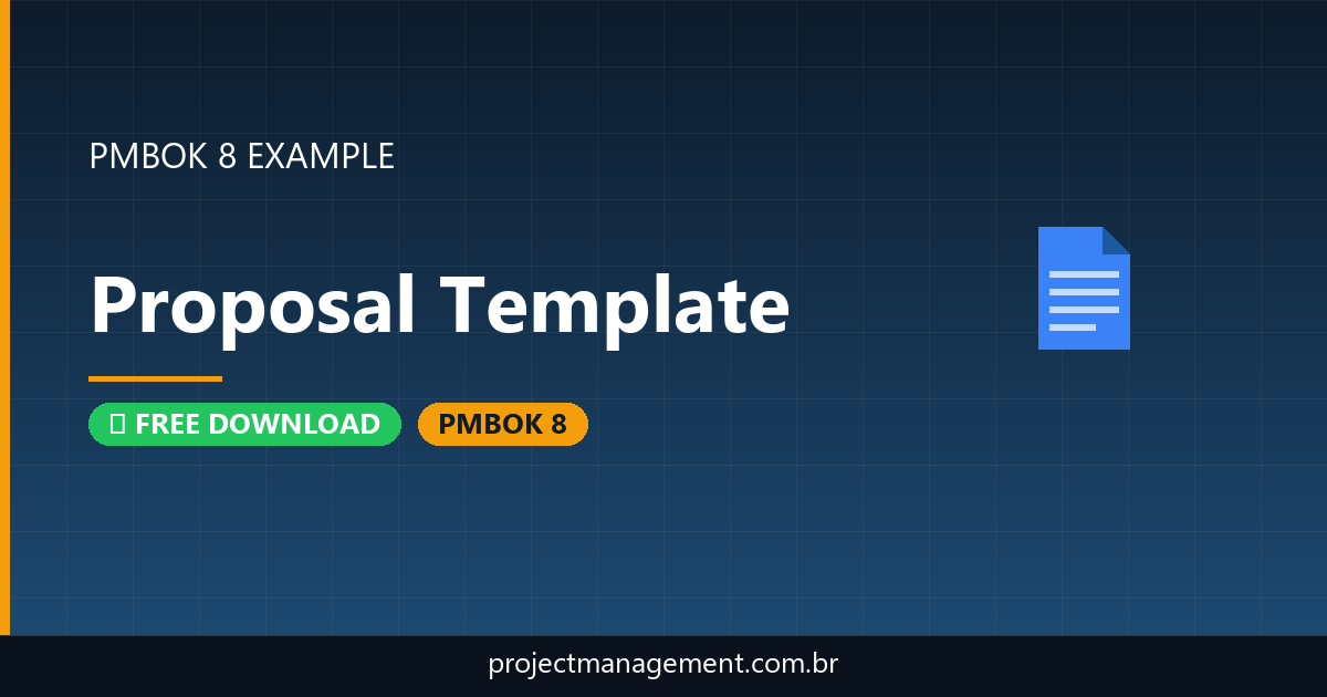 Project Proposal Example — Website Launch Project — PMBOK 8 Example
