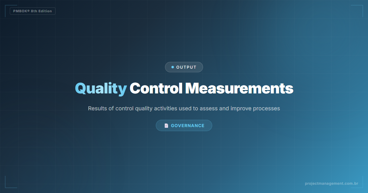 Quality Control Measurements PMBOK 8