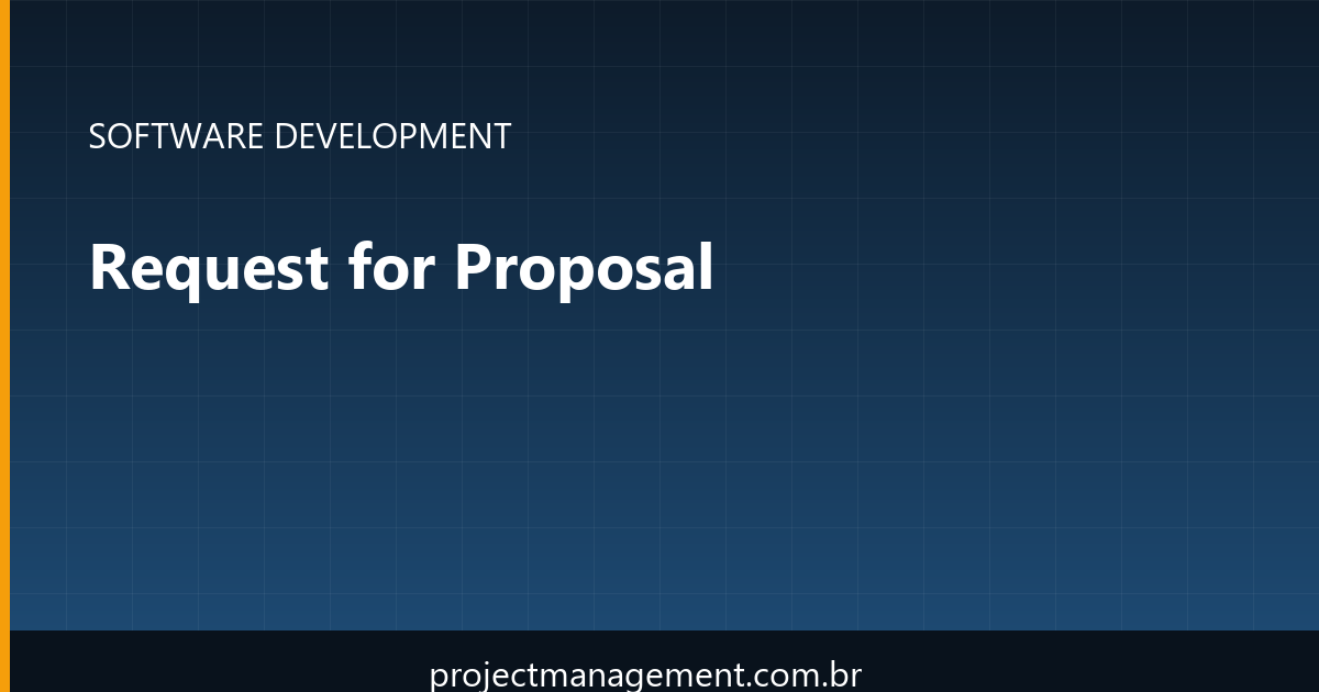 Request for Proposal Software Development Project — PMBOK 8 Example