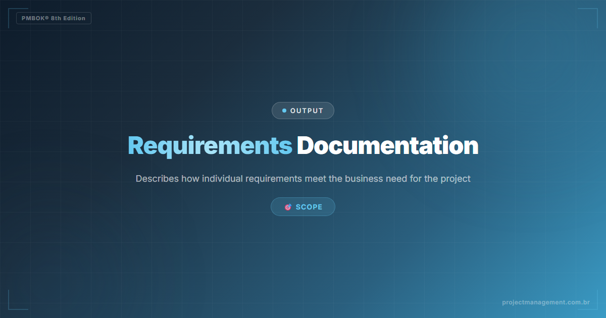 Requirements Documentation PMBOK 8