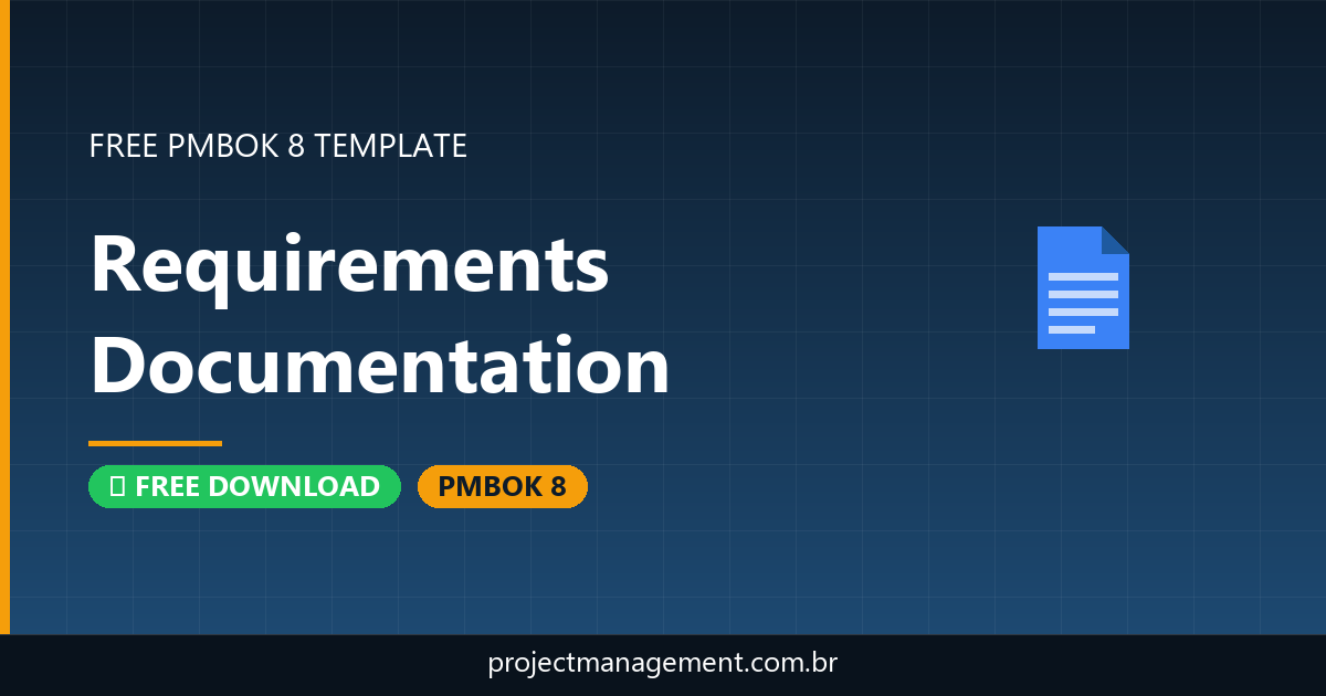 Requirements Documentation Template — Free Download PMBOK 8