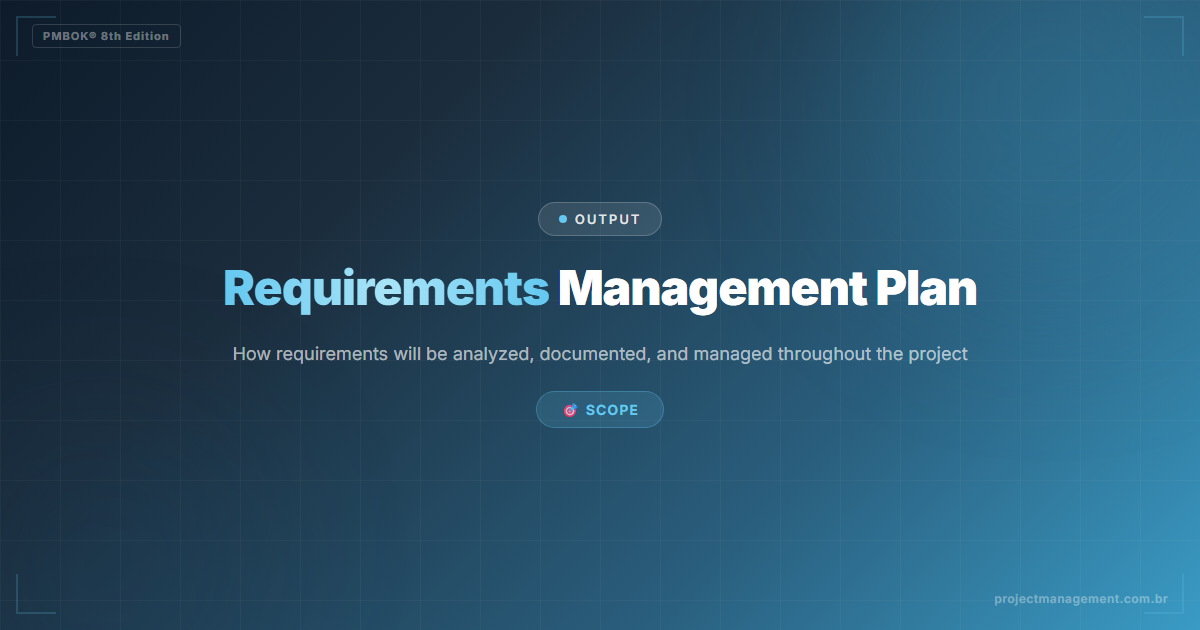 Requirements Management Plan PMBOK 8