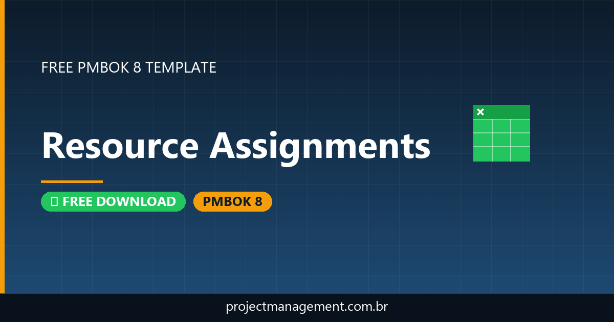 Resource Assignments Template — Free Download PMBOK 8