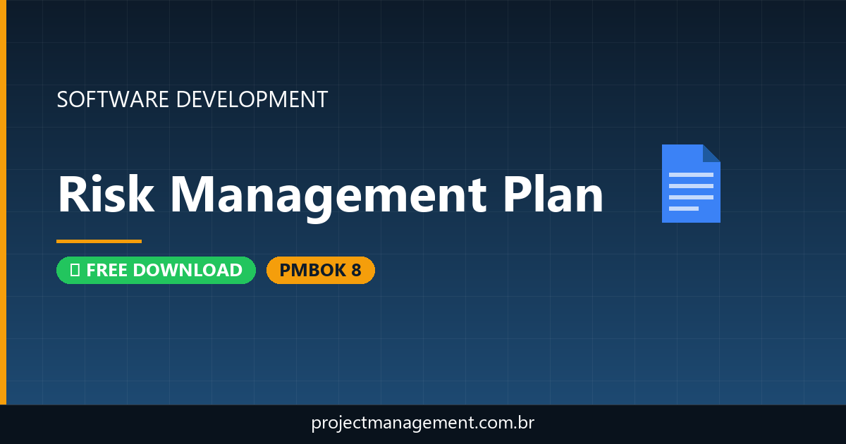 Risk Management Plan Software Development Project — PMBOK 8 Example