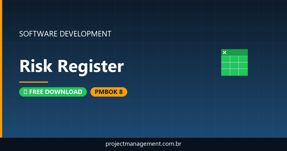 Risk Register Software Development Project — PMBOK 8 Example