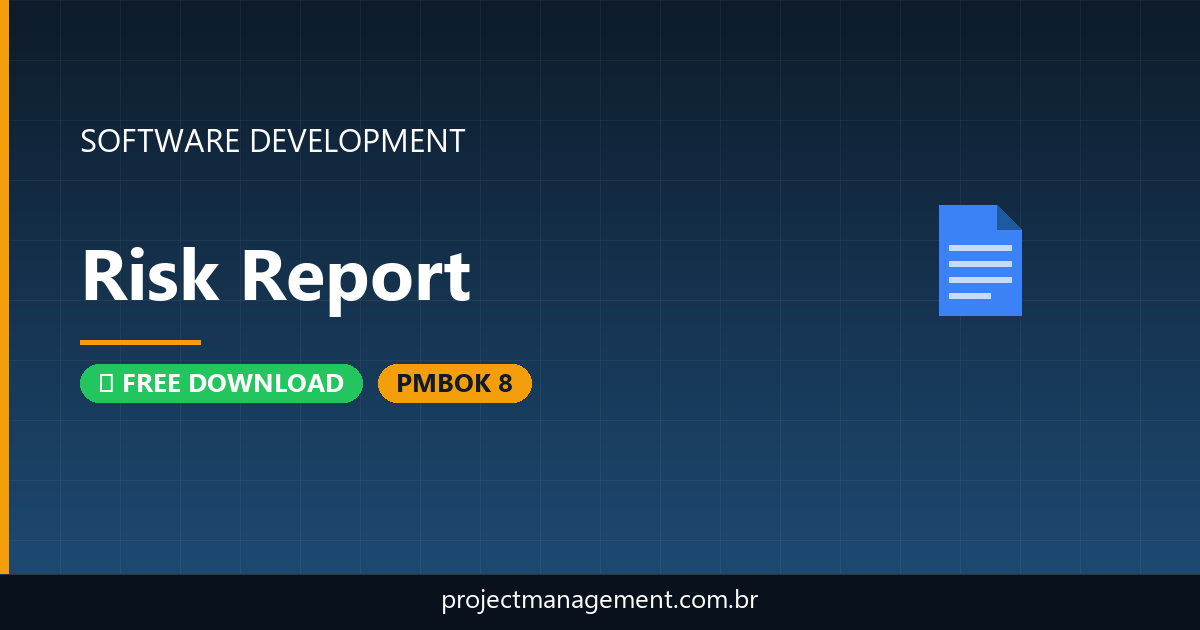 Risk Report Software Development Project — PMBOK 8 Example