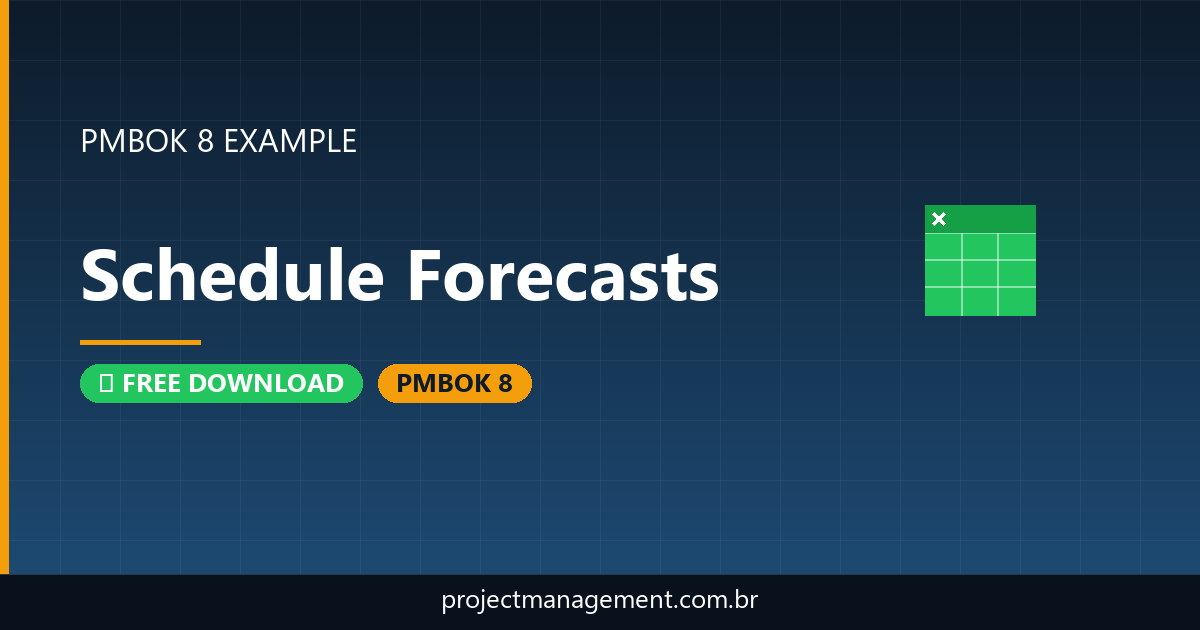 Schedule Forecasts Example — Website Launch Project — PMBOK 8 Example
