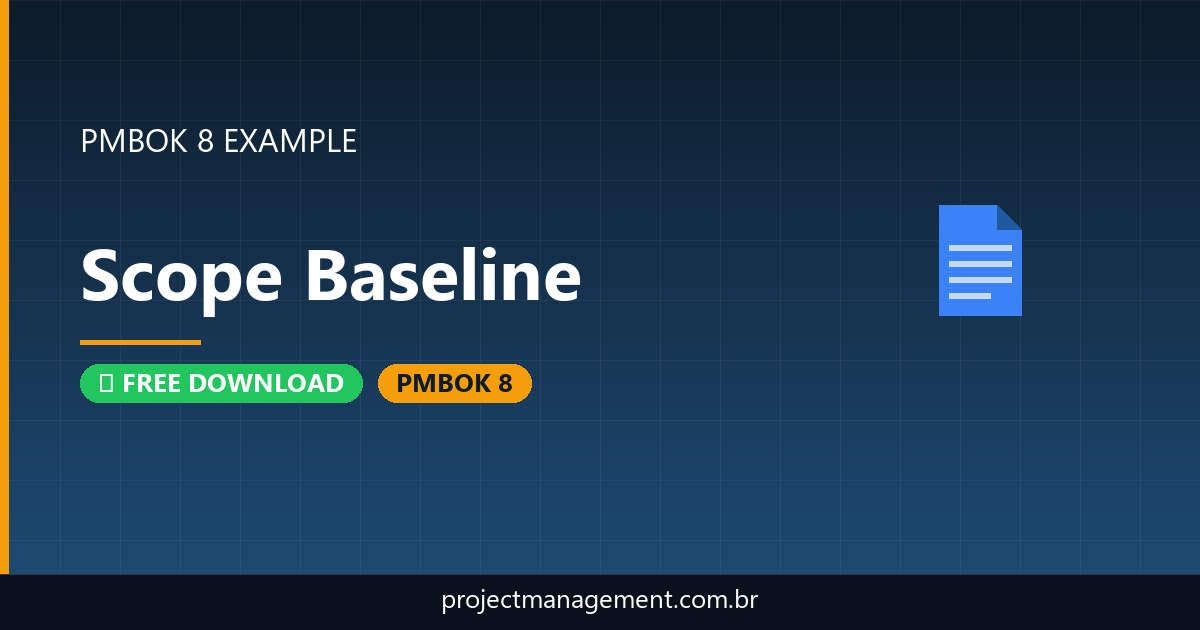 Scope Baseline Example — Website Launch Project — PMBOK 8 Example