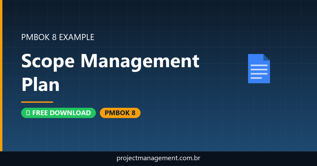 Scope Management Plan Example — Website Launch Project — PMBOK 8 Example