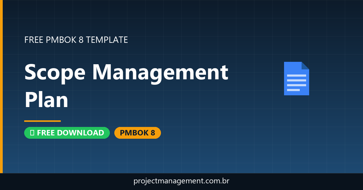 Scope Management Plan Template — Free Download PMBOK 8