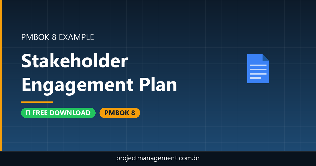 Stakeholder Engagement Plan Example — Website Launch Project — PMBOK 8 Example