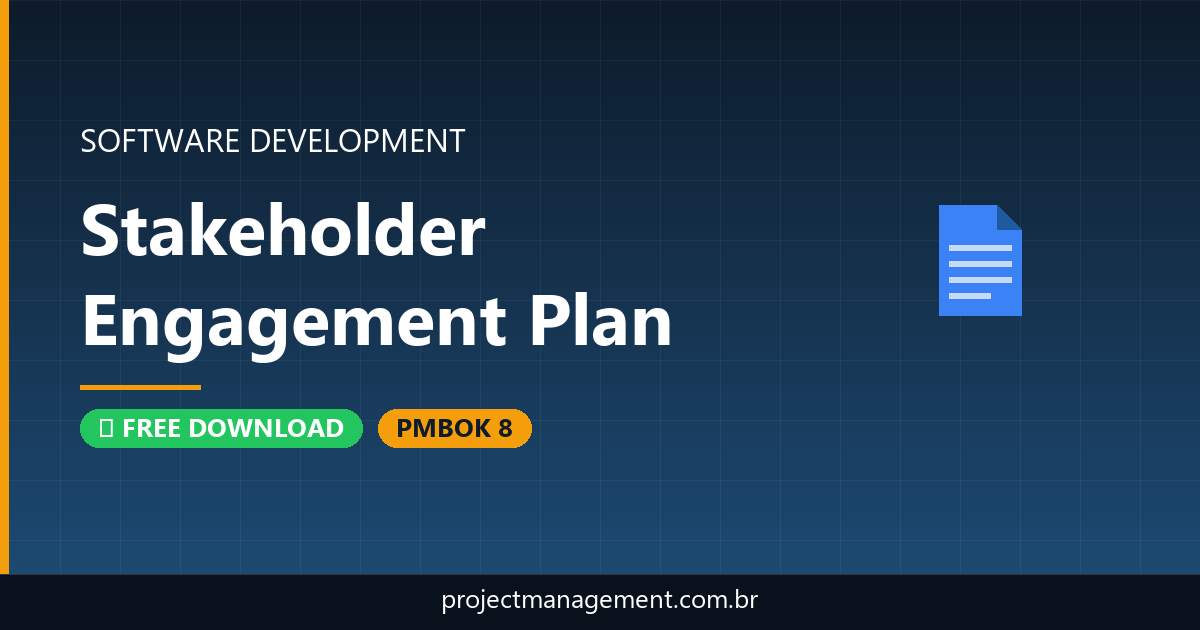 Stakeholder Engagement Plan Software Development Project — PMBOK 8 Example