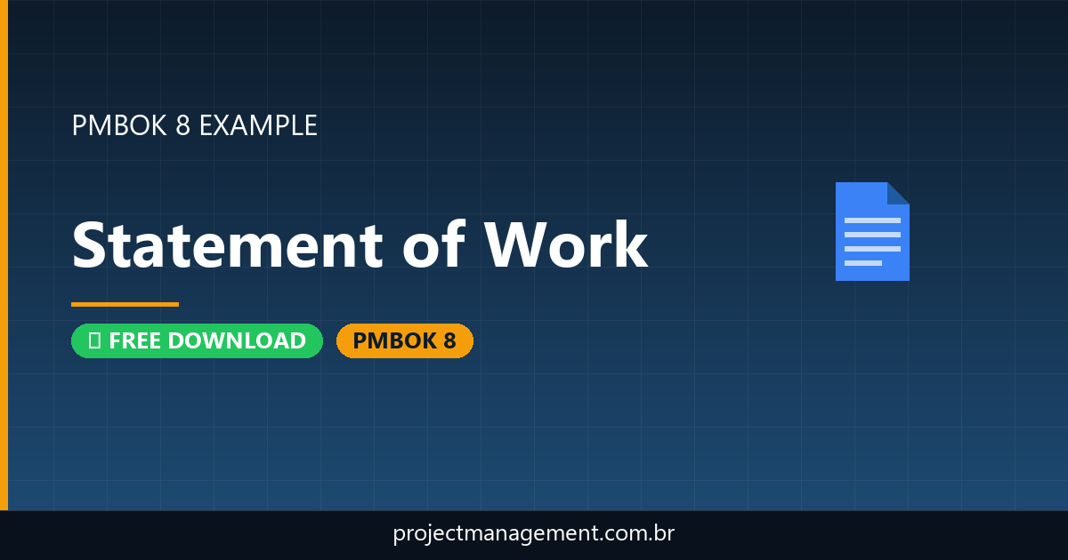 Statement of Work Example — Website Launch Project — PMBOK 8 Example