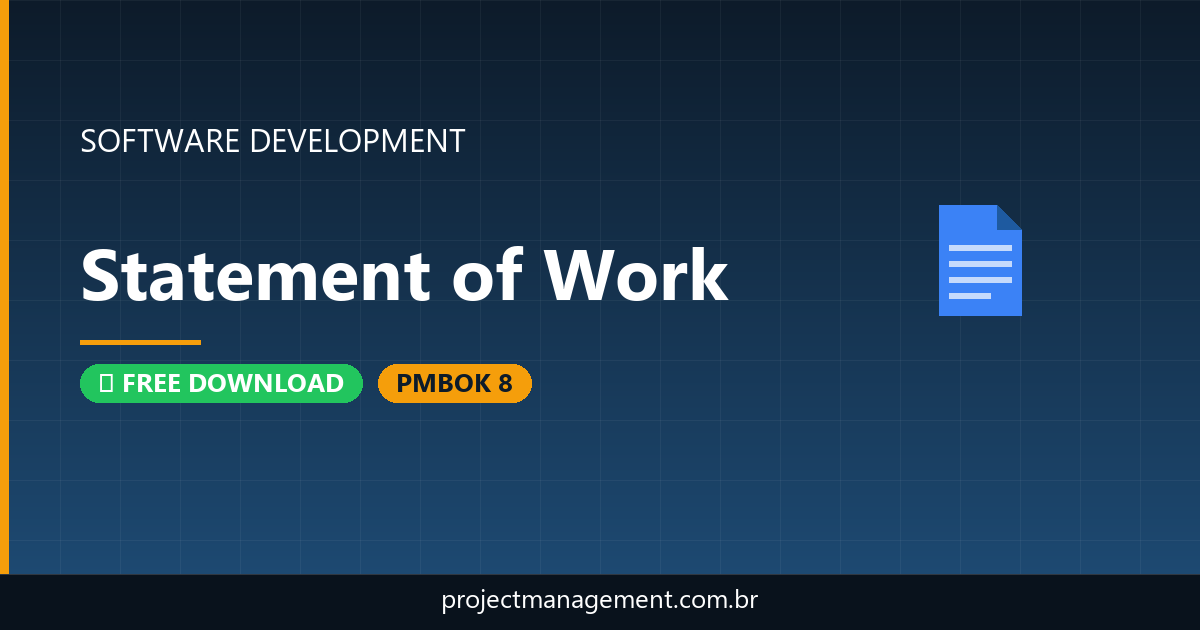 Statement of Work Software Development Project — PMBOK 8 Example