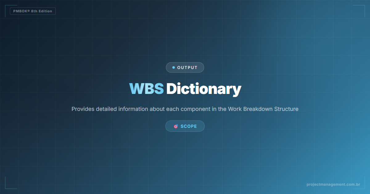 WBS Dictionary PMBOK 8