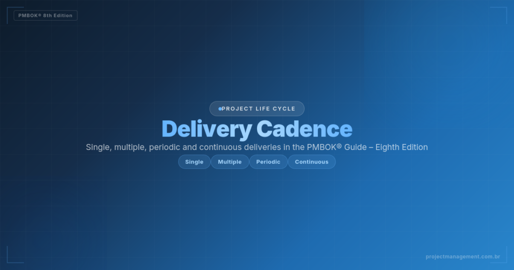 Delivery cadence in PMBOK 8