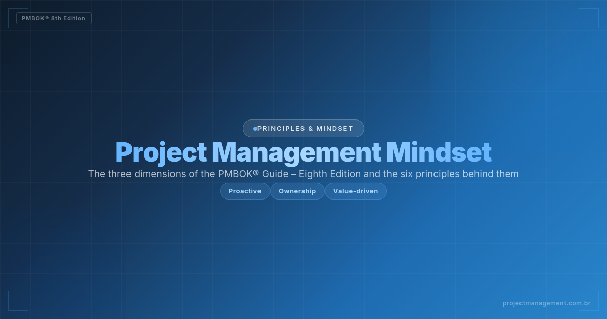 Project management mindset in PMBOK 8
