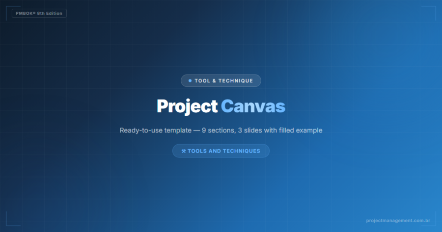 Project Canvas Template (PMBOK 8) — Free Download