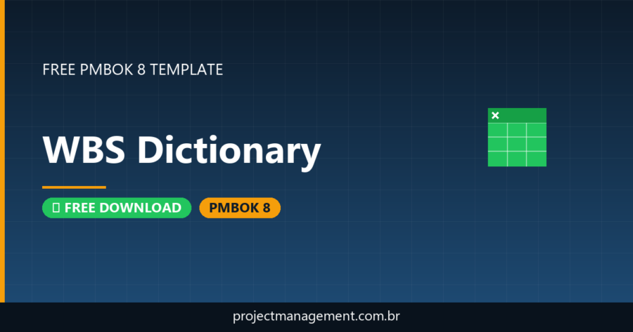 WBS Dictionary Template — Free Download (PMBOK 8)