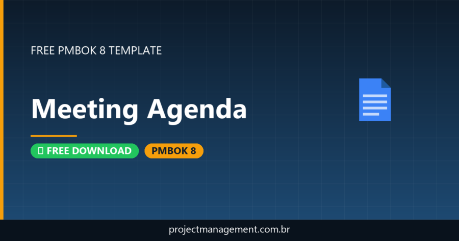 Meeting Agenda Template — Free Download (PMBOK 8)