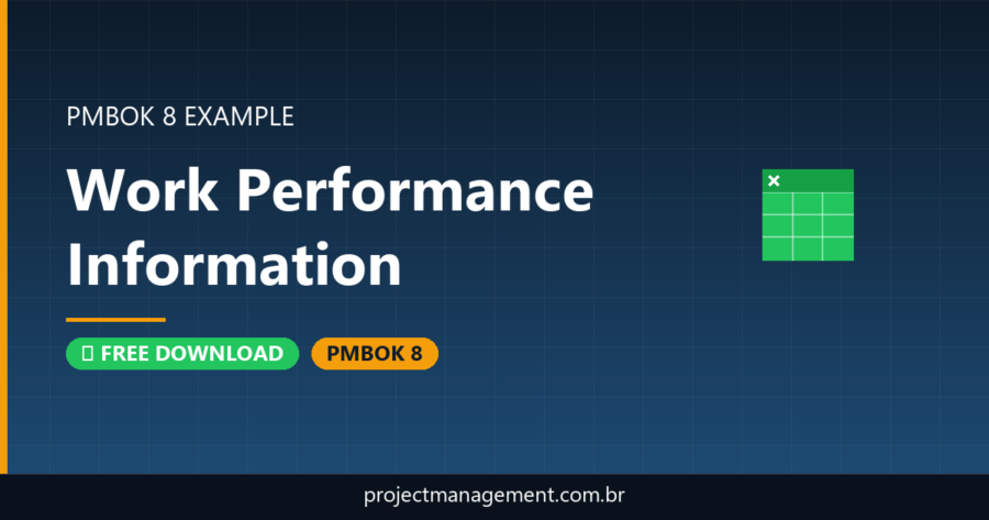 Work Performance Information Example — Website Launch Project