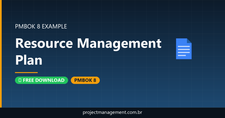 Resource Management Plan Example — Website Launch Project