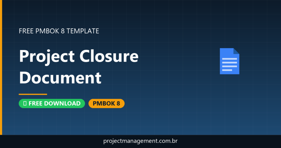 Project Closure Document Template — Free Download (PMBOK 8)
