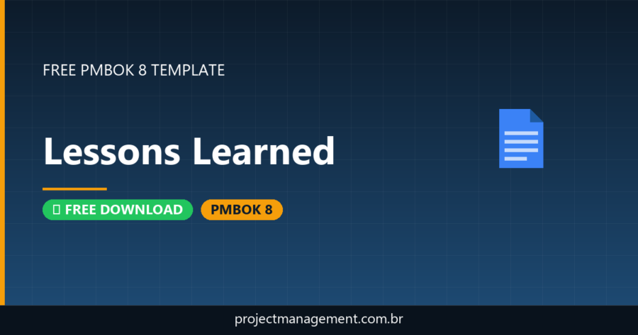 Lessons Learned Template — Free Download (PMBOK 8)