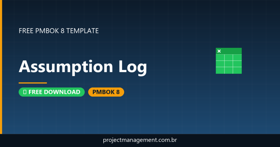 Assumption Log Template — Free Download (PMBOK 8)