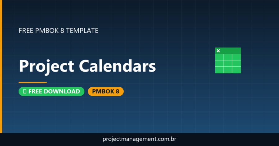 Project Calendars Template — Free Download (PMBOK 8)