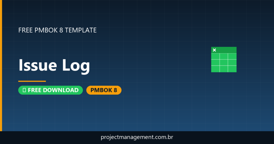 Issue Log Template — Free Download (PMBOK 8)